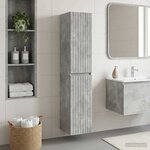 vidaXL Cabinet de Salle de Bain Mural Gris béton 33 x 34 5 x 160 cm