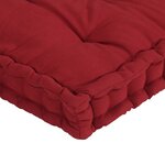 vidaXL Coussins de plancher de palette 5 Pièces Rouge bordeaux Coton