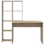 vidaXL Bureau Chêne sonoma 138.5 x 55 x 143 cm Bois d'ingénierie