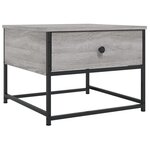 vidaXL Table basse sonoma gris 51x51x40 cm bois d'ingénierie