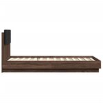 vidaXL Cadre de lit avec tête de lit chêne marron 75x190 cm