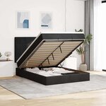 VidaXL Cadre de lit ottoman avec matelas noir 140x200 cm velours
