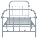 vidaXL Cadre de lit sans matelas gris métal 100x200 cm