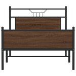 vidaXL Cadre de lit sans matelas chêne marron 100x200 cm