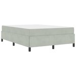 vidaXL Cadre de lit avec matelas Gris clair 140 x 190 cm tissu