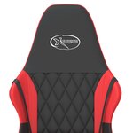 vidaXL Chaise de jeu de massage Noir et rouge Similicuir