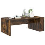 vidaXL Table basse Chêne fumé 95 x 50 x 34 cm Bois d'ingénierie