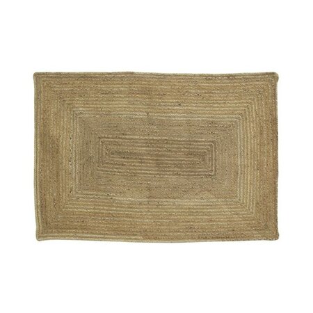 Tapis rectangulaire en jute naturelle 180 x 120 cm