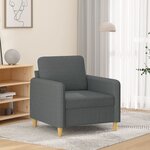 vidaXL Fauteuil Gris foncé 60 cm Tissu