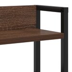 vidaXL Tête de lit de rangement Chêne marron 120 cm Bois d'ingénierie