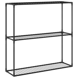 vidaXL Support de plantes à 3 niveaux Noir 100 x 32 x 102 cm Acier