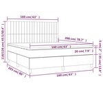 vidaXL Sommier à lattes de lit matelas et LED Gris clair 160x200 cm