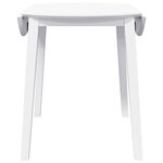 vidaXL Table à manger blanc bois massif et caoutchouc