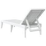 vidaXL Chaise longue blanc 186x60x29 cm PP