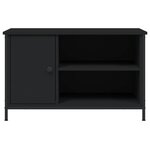 vidaXL Meuble TV Noir 80x40x50 cm Bois d'ingénierie