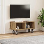 vidaXL Meuble TV Chêne artisanal 68 5 x 35 x 35 cm Bois d'ingénierie