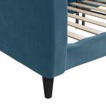vidaXL Lit de repos sans matelas bleu 100x200 cm velours