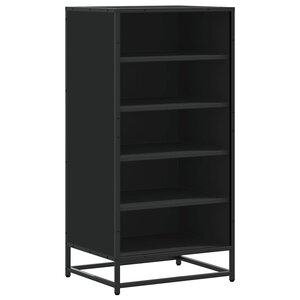 vidaXL Étagère à chaussures noir 48x38x97 5 cm bois d'ingénierie