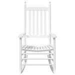vidaXL Chaises à bascule sièges incurvés lot de 2 blanc sapin massif