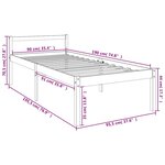 vidaXL Lit pour personne âgée sans matelas 90x190 cm