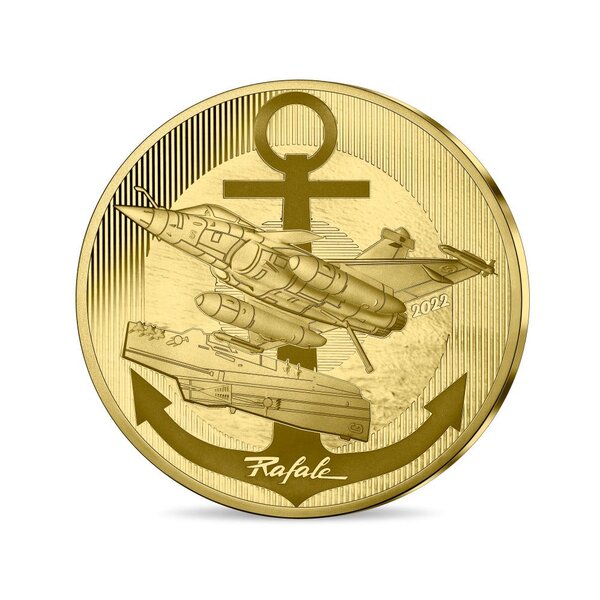 Rafale marine - monnaie de 50€ or 1/4 oz