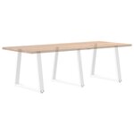 vidaXL Pieds de table à manger en forme de V  3 pièces  blanc  70 x (72-73 3) cm  acier