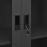 vidaXL Armoire de bureau Anthracite 90x40x180 cm Acier