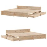 vidaXL Cadre de lit sans matelas 200x200 cm bois massif de pin