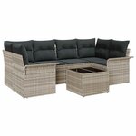 vidaXL Ensemble de canapé de jardin 7 Pièces Gris clair et gris foncé