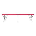 vidaXL Lit de camping pliant avec sac de transport Rouge en tissu Oxford 600D.