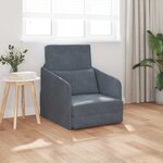vidaXL Canapé-Lit Gris foncé 65 x 80 x 83 cm Velours