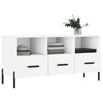 vidaXL Meuble TV blanc 102x36x50 cm bois d'ingénierie