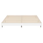 vidaXL Cadre de lit sans matelas blanc brillant 140x200 cm