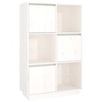 vidaXL Buffet haut Blanc 74x35x117 cm Bois massif de pin
