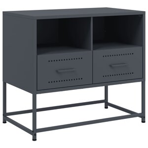 vidaXL Meuble TV anthracite 68x39x60 5 cm acier