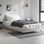 vidaXL Cadre de lit sans matelas sonoma gris 100x200 cm