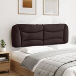 vidaXL Coussin de tête de lit marron foncé 160 cm tissu