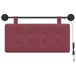 vidaXL Tête de lit suspendue Avec lumière LED Bordeaux Tissu