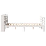 vidaXL Cadre de lit avec tête de lit sans matelas blanc 140x200 cm