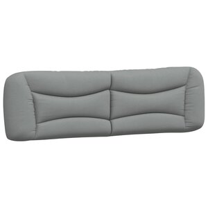 vidaXL Coussin de tête de lit Hvar gris clair 193 cm tissu