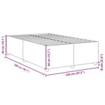 vidaXL Cadre de lit sans matelas crème 120x200 cm tissu