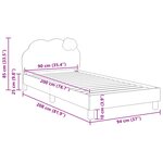 vidaXL Cadre de lit pour enfants avec tête de lit Rose 90 x 200 cm PU