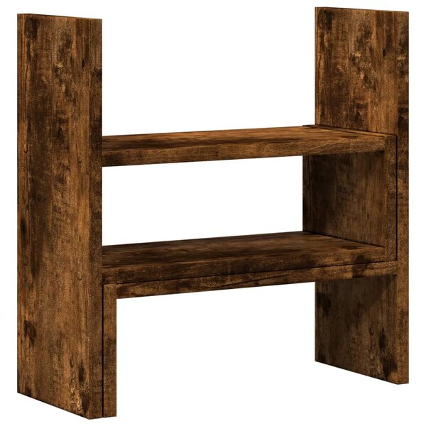 Organisateur armoire de bureau réglable bois d'ingénierie marron 02_0043578