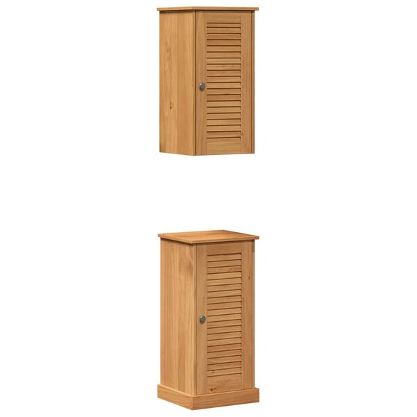 vidaXL Ensemble de mobilier de salle de bain avec étagère 2 Pièces