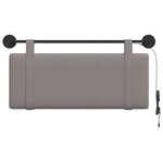vidaXL Tête de lit suspendue Avec lumière LED Taupe Tissu