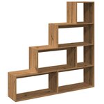 vidaXL Étagère séparatrice de pièce à 4 niveaux chêne artisanal
