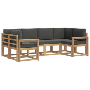 vidaXL Ensemble de canapés d'extérieur 6 Pièces Blanc et anthracite