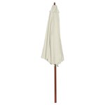 vidaXL Parasol 300x258 cm Blanc sable