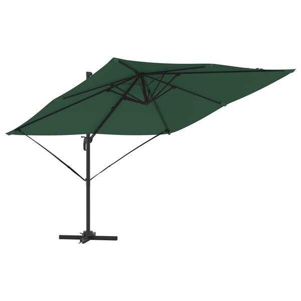 vidaXL Parasol Roma déporté vert 286x285x265 cm en aluminium