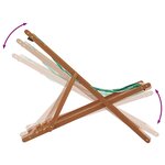 vidaXL Chaises de plage pliantes lot de 2 tissu et bois massif